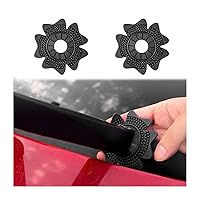 2PCS Car Wiper Arm Hole Protection Pad, Universal Auto Front Wiper Guards, Car Windshield Wiper Arm Hole Protective Cover, Auto Dust Proof Exterior Accessorie For Most Vehicles (Black)