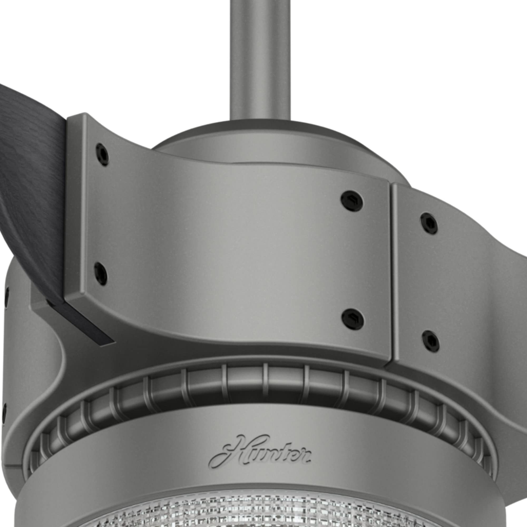 Hunter Fan Company, 59381, 54 inch Wi-Fi Apache Matte Silver Ceiling Fan with LED Light Kit and Handheld Remote, Smart Fan