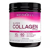 NeoCell Super Collagen Peptides, Unflavored Powder, Collagen Type 1 & 3 (21.2 oz.) (1.3Lbs)