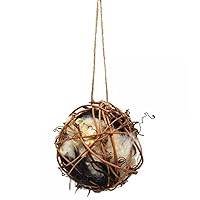 Round Vine Bird Nesting Material Ball with All Natural Alpaca Wool for Wild Bird Houses