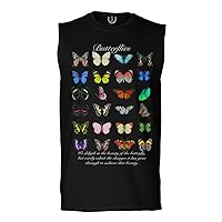Cute Butterflies Graphic Printed Butterfly Monarch Vintage Collection Men's Muscle Tank Sleeveles t Shirt