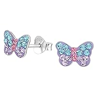 Butterfly .925 Sterling-Silver VERY TINY Stud Earrings, Multiple Piercing, Cartilage Stud, Minimalist Dainty Earrings