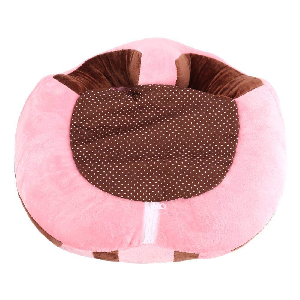 SealSee Baby Support Seat Sofa Plush Soft Animal Shaped Baby Learning to Sit Chair Keep Sitting Posture Comfortable for 3-16 Months Baby (Pink)