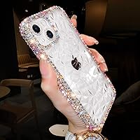 Luxury Glitter Bling Diamond Transparent Soft Phone Case for iPhone 13 12 Pro Max 11 X XS XR 7 8 Plus SE 3 Clear Silicone Cover,Clear,for iPhone 13