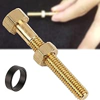 Nut off Bolt Screw Magic Tricks Props Rotating Prank Toys with Magic Ring and Video Tutorial