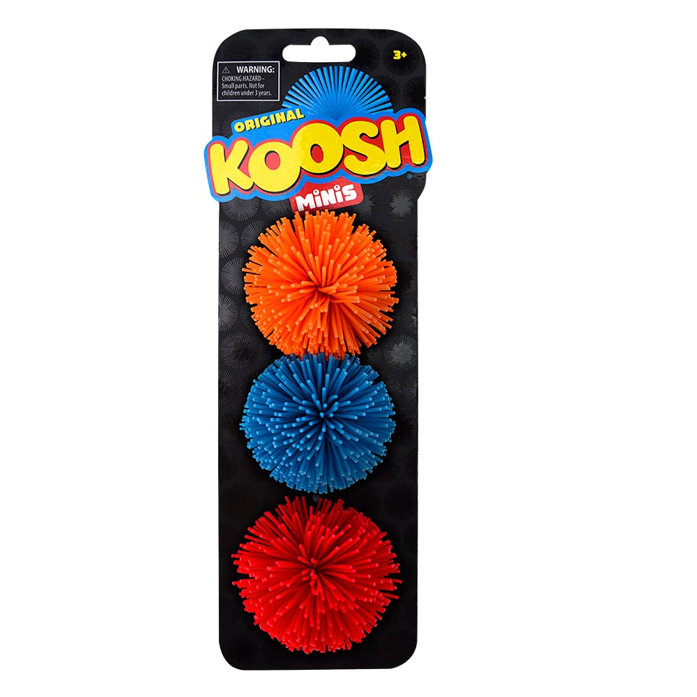 Koosh Minis 3-Pack - The Easy to Catch, Hard to Put Down Ball! - Fidget Toy - for Ages 3+ - Individual Colors May Vary