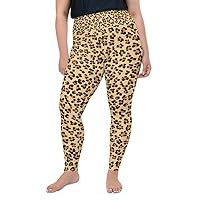 Leopard Cheetah All-Over Print Plus Size Leggings