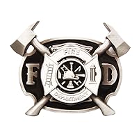 Vintage Style Enamel Firefighter FD Cross Belt Buckle also Stock in the US