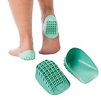 Tuli’s Heavy Duty Heel Cups, Cushion Inserts for Sever's Disease, Plantar Fasciitis and Heel Pain, Made in The USA, Regular, 2 Pairs, Green