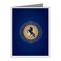 Note Cards (10 Pack) Horse on Dark Blue Field