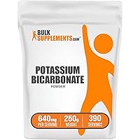 BulkSupplements.com Potassium Bicarbonate Powder - Potassium Powder, Potassium Supplement Powder, Potassium Bicarbonate Food Grade - 640mg per Serving (250mg Potassium), 250g (8.8 oz)