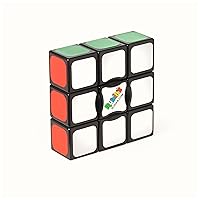 Rubik’s Edge, 3x3x1 Rubik’s Cube for Beginners Single Layer Puzzle Retro Educational Brain Teaser Travel Fidget Toy for Adults & Kids Ages 8+