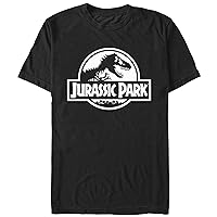Jurassic Park Men's Big & Tall Black Logo Short Sleeve T-Shirt