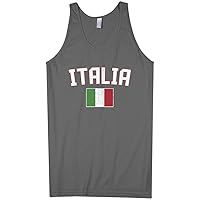 Threadrock Men's Italia Flag Tank Top