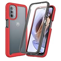Case for Motorola Moto G51 5G Case Cover,Anti-Fall and Shock-Absorbing Protective with Screen Protector Case for Motorola Moto G51 5G XT2171-1 XT2171-2 XT2171-3 Case Red