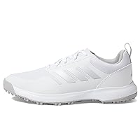 adidas Women's Tech Response Spikeless 3.0 Golf Shoes, Footwear White/Grey Two/Silver Metallic, 7.5