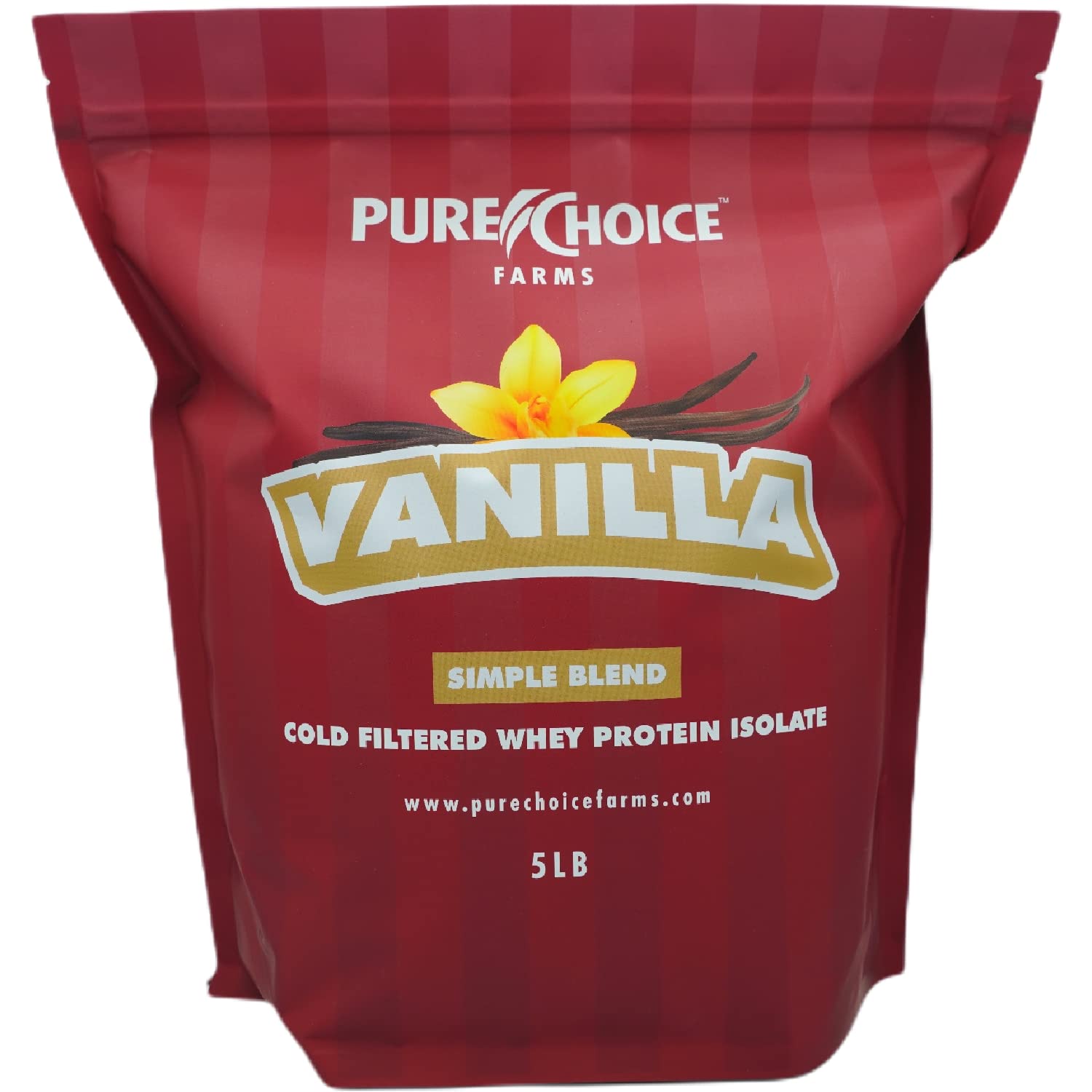 Cold Filtered Whey Protein Isolate - Pure Choice Whey (Vanilla, 5lb)