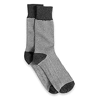 Paul Fredrick Men's Houndstooth Cotton Blend Sock