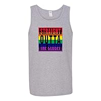 Straight Outta The Closet Tank Tops LGTBQ Gay Pride Novelty Tanktop
