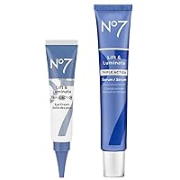 No7 Lift & Luminate Serum & Eye Cream Bundle - Includes Triple Action Face Serum (30ml) and Eye Cream (15ml) - Skincare Kit for Face and Eyes - 2-Piece Bundle