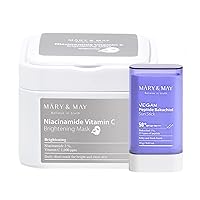 Mary&May Vegan Peptide Bakuchiol Sun Stick SPF50+ PA++++ 18g + Niacinamide Vitamin C Mask 30EA/400g