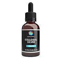 Earth Clinic ® Colloidal Silver 20 ppm, 4 oz Amber Dropper Bottle, Vegan, Pure Silver Nanoparticles - Immune Support (23.5 Servings)