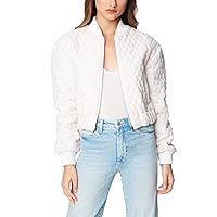 [BLANKNYC] Womens Luxury Clothing Bomber Jacket, Comfortable Coat, Stylish Windbreaker, Good For You, X-Small