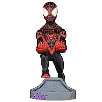 Exquisite Gaming: Spider-Verse: Miles Morales - Marvel Original Mobile Phone & Gaming Controller Holder, Device Stand, Cable Guys, Marvel Licensed Figure