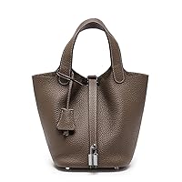 joyjoy Women's Handbag, Cowhide Leather, Daily Bag, Stylish, Cube Type, Adult, Lychee Head, Hand Held Bag, Storeable, Casual, Commuting to Work, One-Handle Bag, Popular, Fashionable, Freestanding,