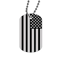 Rogue River Tactical USA Flag Dog Tag Pendant Jewelry Necklace Subdued Military American United States