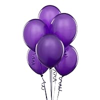 Homeford Premium Latex Balloons Plain Color, 12-Inch, 72-Count (Purple)