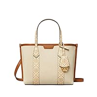 Tory Burch Women's Perry Canvas Small Triple Compartment Tote Handbag