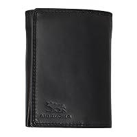 MORUCHA Mens Wallets RFID Blocking Genuine Leather Billfold Wallet Credit Cardholder Purse For Men Gift Boxed M30 (Black)