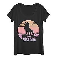 Fifth Sun Disney Lion King Sunset Logo Women's Short Sleeve Tee Shirt