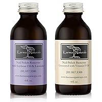Nail Polish Remover Bundle – Includes Natural Soybean Lavender Nail Polish Remover (4FL-Oz) & Natural Unscented Nail Polish Remover (4FL-Oz)