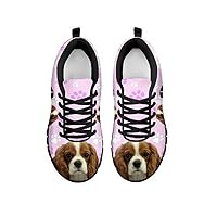 Cute Cavalier King Charles Spaniel Dog Print Women's Casual Sneakers
