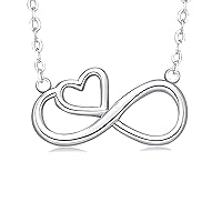 UNGENT THEM Infinity Heart Birthday Necklace for 8 9 10 11 12 13 14 15 16 18 Year Old Women Girls, Birthday Present for Daughter Granddaughter Sister Friends