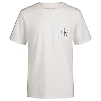 Boys' Short Sleeve Pocket Logo Crew Neck T-Shirt, Soft, Comfortable, Relaxed Fit