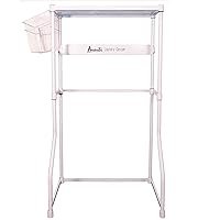 Avanti WDB20Y0W Stacking Rack Laundry Center for Washer and Dryer, with Adjustable Shelf Perfect for Apartments, Homes, Garages, Basements, White