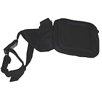 Black Nylon 3-Pocket Fanny Pack Traveller Waist Bag