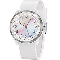 SOCICO Nurses Watch for Nurses, Doctors, Medical Professionals, Students, Easy to Read Dial, 50M Waterproof Women's Men Medical Analog Watch with Second Hand, Soft Breathable Silicone Band