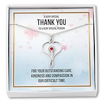 Gift For Nurse, Stethoscope Pendant Necklace, Thank You Stethoscope Charm, Registered Nurse Meaningful Thoughtful Jewelry Gift, ICU Nurse