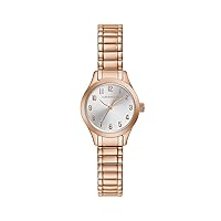 Caravelle by Bulova Traditional Quartz Ladies' Watch, Stainless Steel Rose Gold-Tone Expansion, Rose Gold-Tone (Model: 44L254)