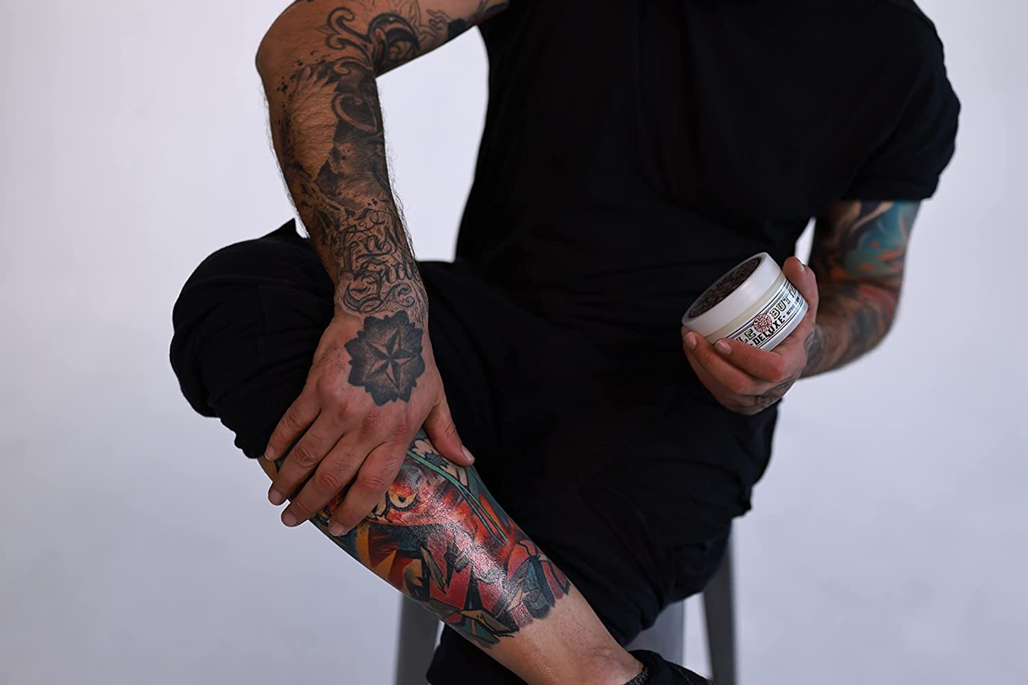 Hustle Butter Tattoo Aftercare 5 fl oz (2 pack) Tattoo Balm, For New & Older Tattoos - Safe While Healing - Vegan Tattoo Cream No-Petroleum