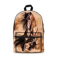 Bookbag School Backpack for Girls Horse Backpacks Elementary 3rd 4th 5th 6th Grade Kids Boys 15.3