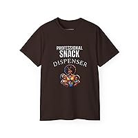 Professional Snack Dispenser Mother Women's Adult Funny Shirt T-Shirt Silly Mom Joke Darker Skin