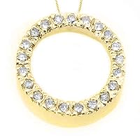 14k Yellow Gold Diamond Circle of Love Pendant .40 Carats