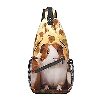 Guinea Pigs Print Cross Chest Bag Crossbody Backpack Sling Shoulder Bag Travel Hiking Daypack Cycling Bag