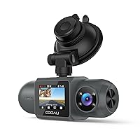COOAU D30S 4K Dash Cam with GPS Wi-Fi, Front and Inside Dual 2.5K 1080P, Uber Car Camera with Infrared Night Vision, Supercapacitor, 4 IR LEDs, G-Sensor, Parking Mode, Loop Recording