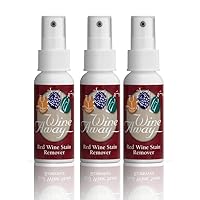 Wine Away Red Wine Stain Remover - Perfect Fabric Upholstery and Carpet Cleaner Spray Solution - Removes Wine Spots - Spray and Wash Laundry to Vanish Stain - Wine Out - Zero Odor - 2 Ounce, Set of 3